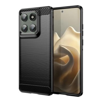 Motorola Edge 60 Pro Black Carbon Fiber Brushed Texture TPU Case - 1