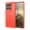 Motorola Edge 60 Pro Red Carbon Fiber Brushed Texture TPU Case - 1