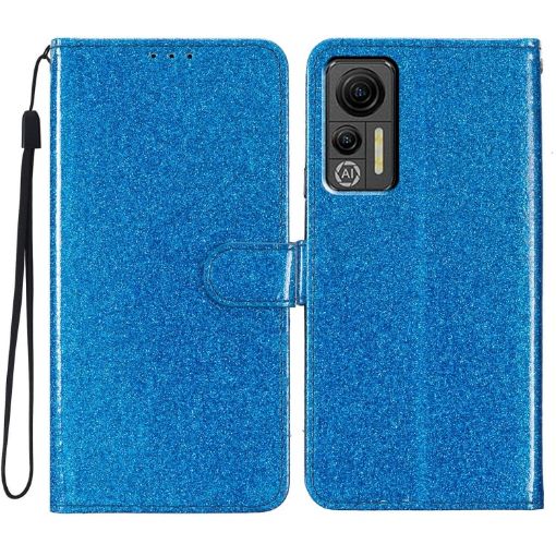 Ulefone Note 14 Blue Glitter Powder Flip Leather Phone Case - 1