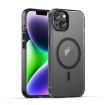 iPhone 14 Plus MagSafe Frosted Translucent TPU PC Case Black - 1