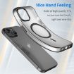 iPhone 14 Plus MagSafe Frosted Translucent TPU PC Case Black - 3