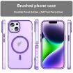 iPhone 14 Plus MagSafe Frosted Translucent TPU PC Case Dark Purple - 2