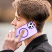 iPhone 14 Plus MagSafe Frosted Translucent TPU PC Case Dark Purple - 6