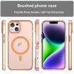 iPhone 14 Plus MagSafe Frosted Translucent TPU PC Case - Orange - 2