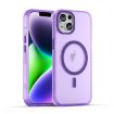 iPhone 15 MagSafe Frosted Translucent TPU + PC Case - Dark Purple - 1