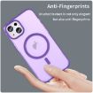 iPhone 15 MagSafe Frosted Translucent TPU + PC Case - Dark Purple - 4