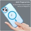 iPhone 15 MagSafe Frosted Translucent TPU PC Case - Blue Full Coverage - 4