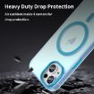 iPhone 15 MagSafe Frosted Translucent TPU PC Case - Blue Full Coverage - 8