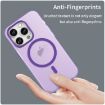 iPhone 15 Pro MagSafe Frosted Translucent TPU PC Case Dark Purple - 4