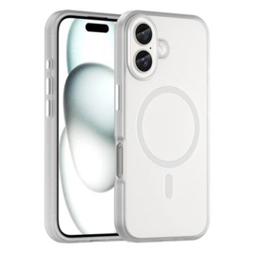 iPhone 16 MagSafe Frosted Translucent TPU PC Case - Full Coverage White - 1