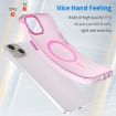 iPhone 15 Plus MagSafe Frosted Translucent Pink TPU PC Case - 3
