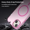 iPhone 15 Plus MagSafe Frosted Translucent Pink TPU PC Case - 7