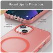 iPhone 13 MagSafe Frosted Translucent TPU + PC Full Coverage Case Red - 5