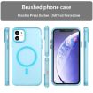 iPhone 12 MagSafe Frosted Translucent TPU PC Full Coverage Case Blue - 2
