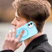 iPhone 12 MagSafe Frosted Translucent TPU PC Full Coverage Case Blue - 8