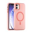 iPhone 12 MagSafe Frosted Translucent TPU PC Full Coverage Case Red - 1