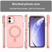 iPhone 12 MagSafe Frosted Translucent TPU PC Full Coverage Case Red - 2