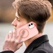 iPhone 12 MagSafe Frosted Translucent TPU PC Full Coverage Case Red - 8