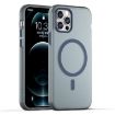 iPhone 12 Pro MagSafe Frosted Translucent Dark Blue Phone Case TPU+PC - 1