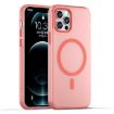 iPhone 12 Pro MagSafe Frosted Translucent Red TPU PC Phone Case - 1