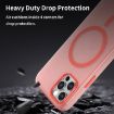 iPhone 12 Pro MagSafe Frosted Translucent Red TPU PC Phone Case - 7