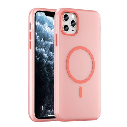 iPhone 11 Pro Max MagSafe Frosted TPU + PC Case Red Full Coverage - 1