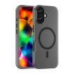 iPhone 17 MagSafe Frosted Translucent TPU PC Full Coverage Case Black - 1