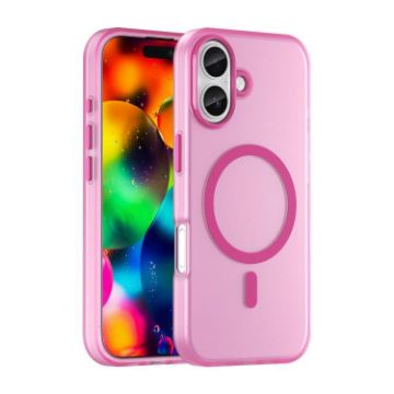 iPhone 17 MagSafe Frosted Translucent TPU + PC Case - Pink Full Coverage - 1