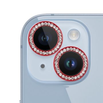 iPhone 15/15 Plus Red 9H Camera Lens Protector Ring - 1