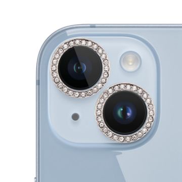 iPhone 15/15 Plus Silver 9H Camera Lens Protector Ring - 1