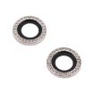iPhone 15/15 Plus Silver 9H Camera Lens Protector Ring - 2