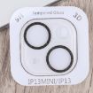 iPhone 15/15 Plus Glitter Ring Camera Lens Film - Black Tempered Glass - 2