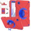 Samsung Galaxy Tab A7 Lite X Rotation PC Silicone Case with Strap Red Blue - 1