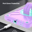 Samsung Galaxy Tab A7 Lite 360 PC Silicone Case with Strap - Purple Cyan - 6