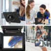 Samsung Galaxy Tab A8 X200 X Rotation Hybrid Silicone Case with Strap - 8