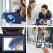 Samsung Galaxy Tab A8 X200 X Case, Rotation PC Hybrid Silicone, Navy Blue - 8