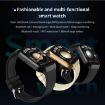 Leather Strap Smart Watch - 2.01" Bluetooth Call, Heart Rate, Blood Sugar - 4