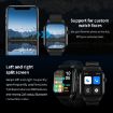 Leather Strap Smart Watch - 2.01" Bluetooth Call, Heart Rate, Blood Sugar - 8
