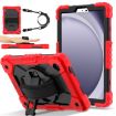Samsung Galaxy Tab A9 X115 Red Black Silicone Hybrid Tablet Case - 1