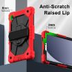 Samsung Galaxy Tab A9 X115 Red Black Silicone Hybrid Tablet Case - 2