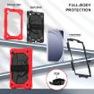 Samsung Galaxy Tab A9 X115 Red Black Silicone Hybrid Tablet Case - 4