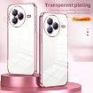 Xiaomi Civi 5 Pro Pink Transparent Plating Fine Hole Phone Case - 3