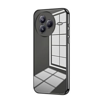 Xiaomi Civi 5 Pro Black Transparent Plating Fine Hole Phone Case - 1