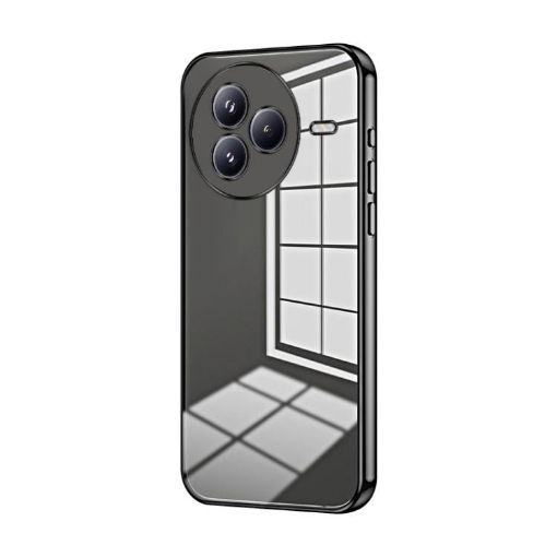 Xiaomi Civi 5 Pro Black Transparent Plating Fine Hole Phone Case - 1
