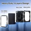 iPad Pro 13 2024 Black Contrast Color Robot Silicone Hybrid Case - 3
