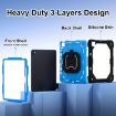 iPad Pro 13 2024 Black Blue Robot Silicone Hybrid Tablet Case - 3