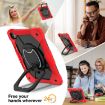 iPad Pro 13 2024 Red Black Silicone Hybrid Tablet Case - 2