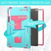 Samsung Galaxy Tab S9 FE+/S9+ T Holder Silicone Hybrid Case Mint Rose - 2