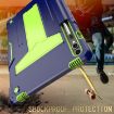 Samsung Galaxy Tab S9 FE+/S9+ T Holder Silicone Hybrid Case Navy/Yellow/Green - 4