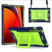 Samsung Galaxy Tab S9 FE+/S9+ Robot Silicone Hybrid Case - Navy/Yellow/Green - 1